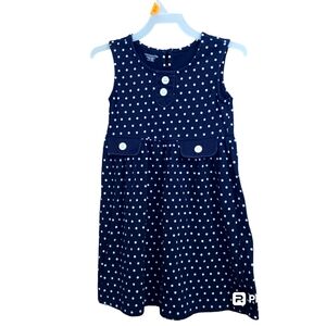 Dress navy blue polkadots size 6X